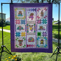 Purple Star Bears Quilt