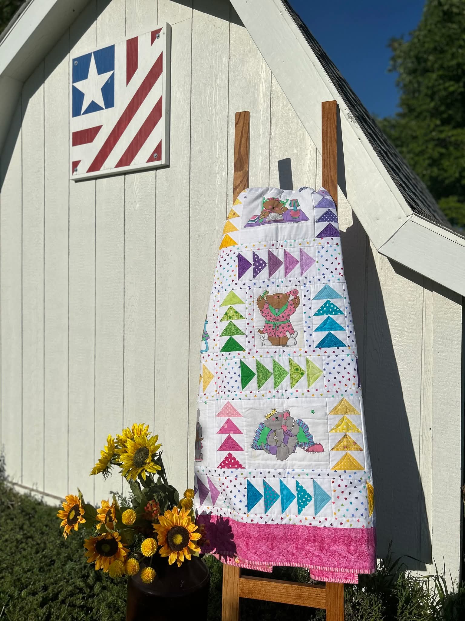 Flying Geese Bears Quilt