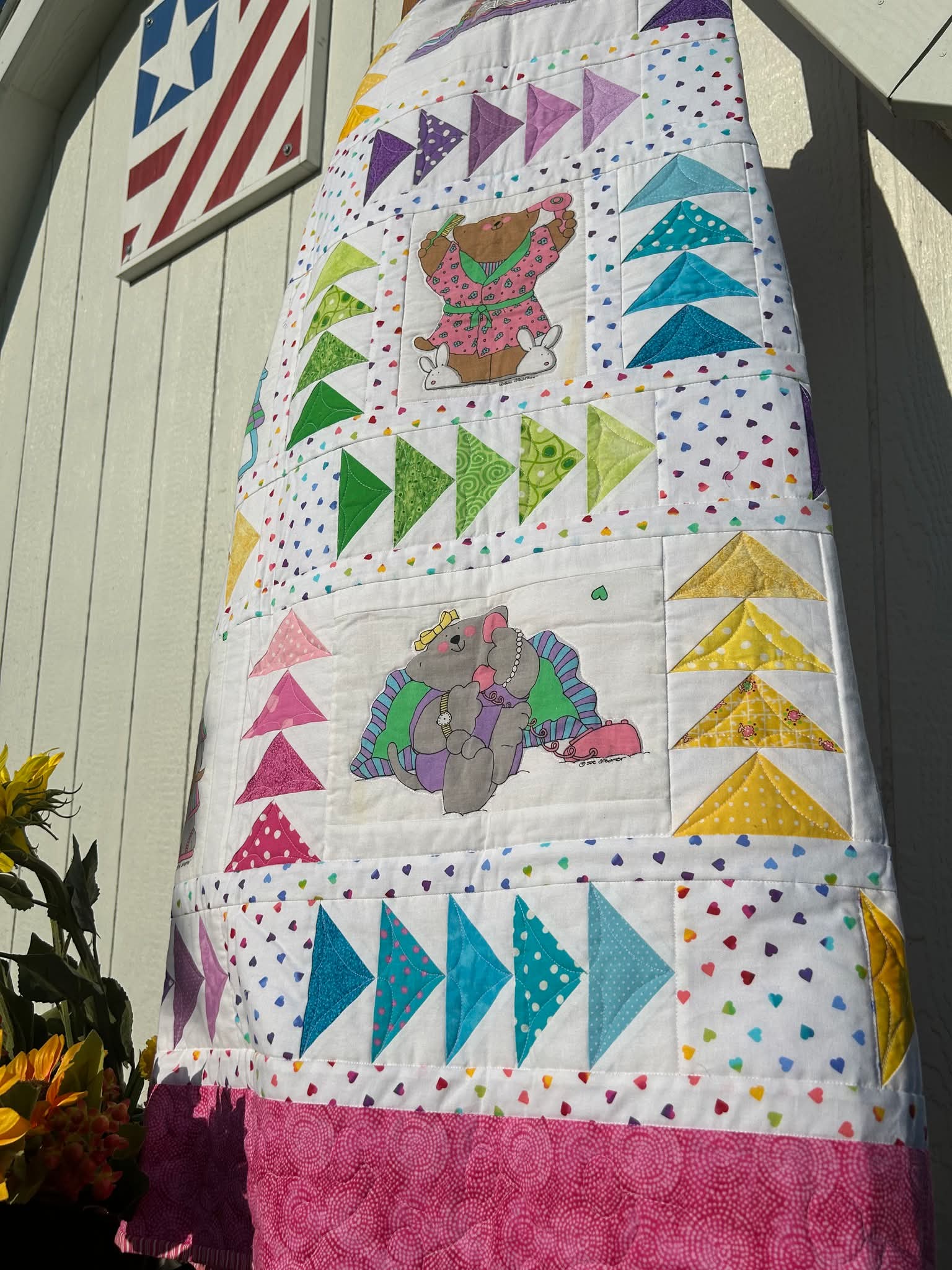 Flying Geese Bears Quilt